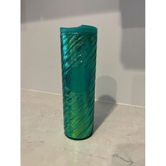 STARBUCKS Green Swirl Candy Cane 2022 Winter Christmas 16 oz Tumbler - Picture 5 of 7